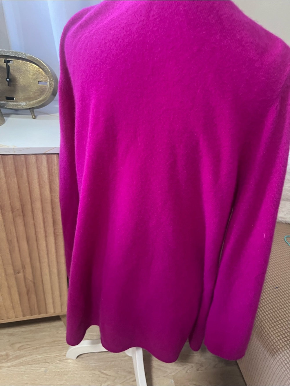 Charter Club Open-Front Fuchsia Cardigan - Picture 3 of 4